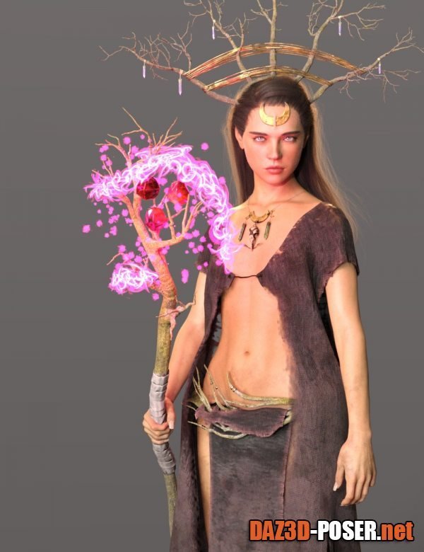 Dawnload dForce Woodland Witch Outfit for Genesis 8.1 Females for free