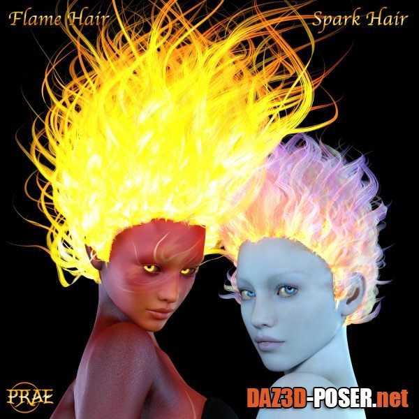 Dawnload Prae-Fire Hair Double Pack G3/G8 Daz for free