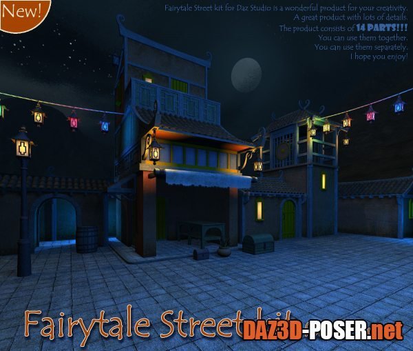 Dawnload Fairytale Street kit for Daz Studio for free