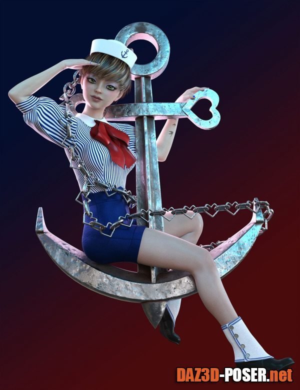 Dawnload dForce Anchors Away Outfit for Genesis 8 Female for free