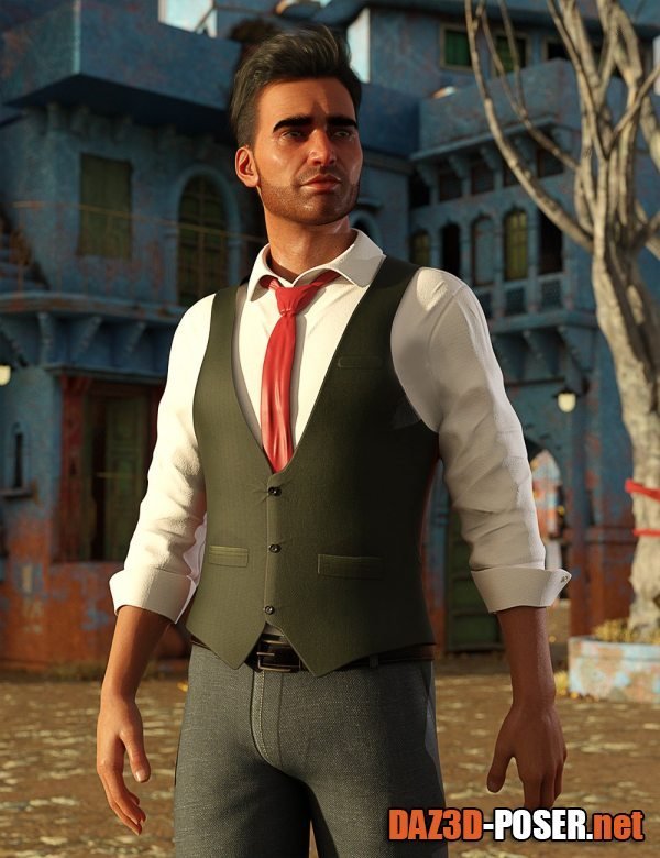 Dawnload dForce Casual Vest Outfit for Genesis 8 Males for free