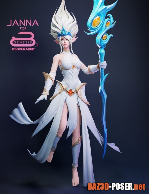 Dawnload Janna For Genesis 8 and 8.1 Female for free