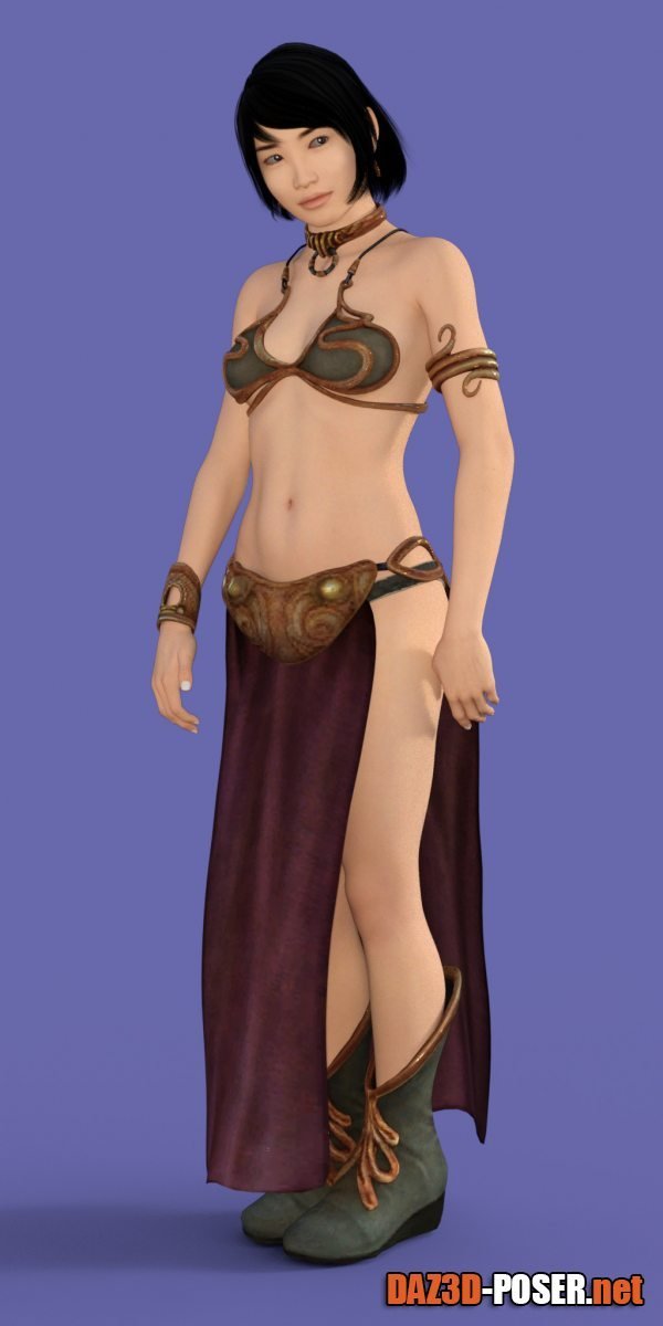 Dawnload Leia Slave Outfit for Genesis 8.1 Female for free