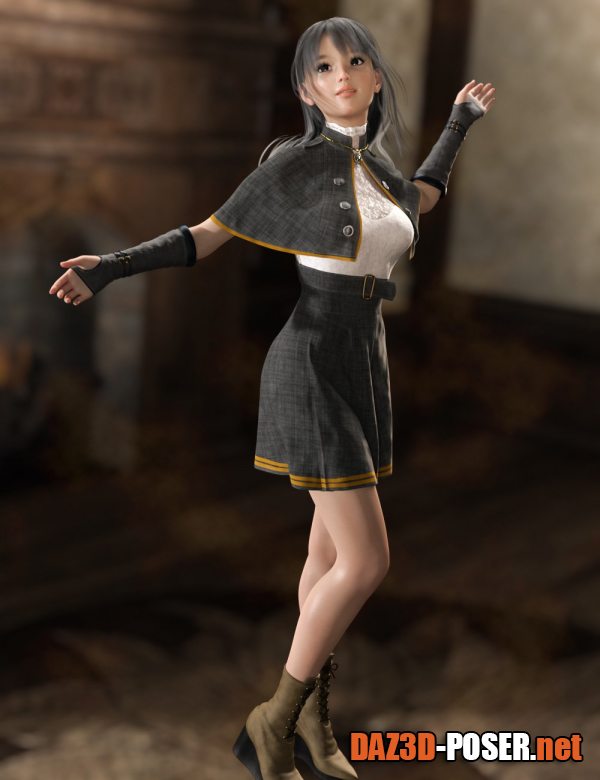 Dawnload dForce Stylish Cleric Outfit for Genesis 8 Females for free