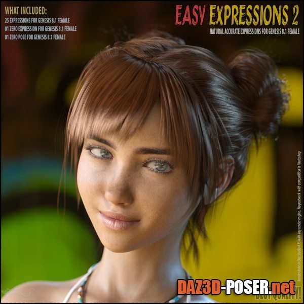 Dawnload Easy Expressions 2 for Genesis 8.1 Female for free