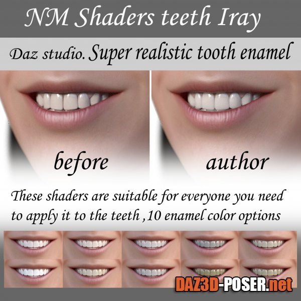 Dawnload NM Iray Teeth Shaders for free