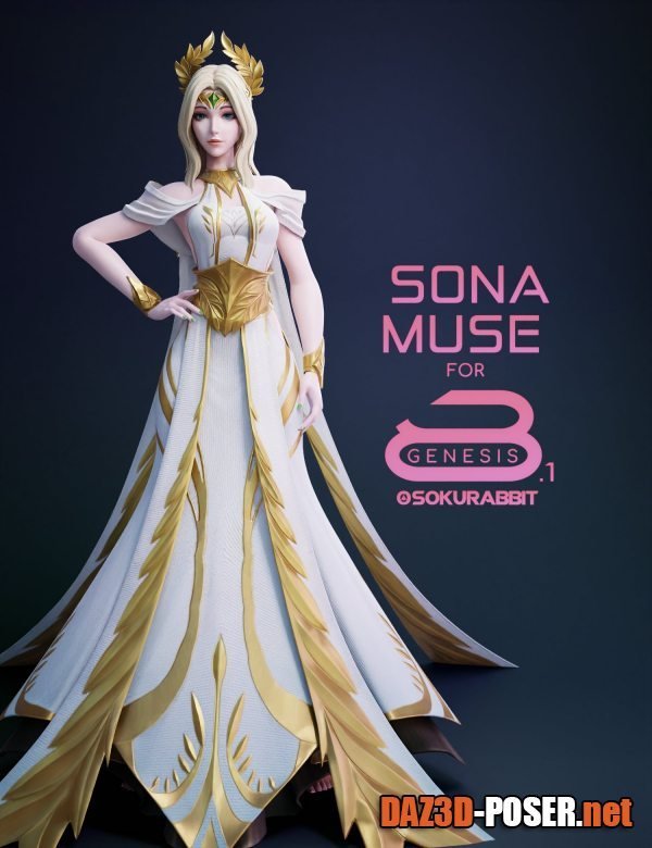 Dawnload Sona Muse For Genesis 8 and 8.1 Female for free