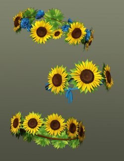 Sunflower Headbands for Genesis 8 and 8.1 Females
