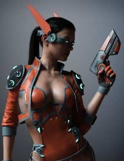 CyberPunk Outfit for Genesis 8 and 8.1 Females