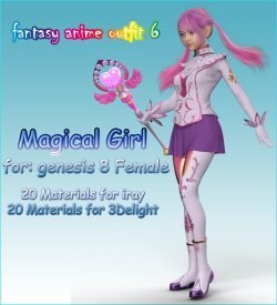 Fantasy Anime Outfit 6 _ Magical Girl_ for G8F