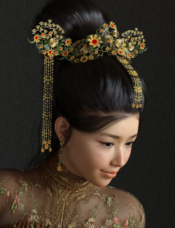 TX Chinese Headdress for Genesis 8 Females