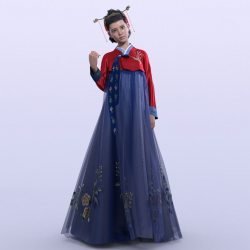 Pretty Textures for dForce Hanbok for G8F and G8.1F