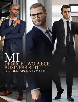 dForce MI Two-Piece Business Suit for Genesis 8 and 8.1 Males