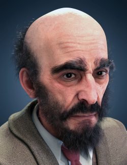 M3D Victorian Hair, Facial Hair, Hats, and Aging for Genesis 8.1 Male