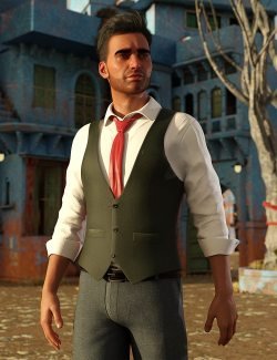 dForce Casual Vest Outfit for Genesis 8 Males