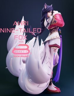 Ahri Nine-Tailed Fox For Genesis 8 and 8.1 Female