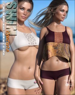 SWIM Couture Textures for dForce Waves Tankini