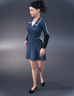 dForce Retro Office Outfit for Genesis 8 Female(s)