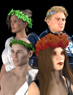 SY Leafy Crowns for Genesis 8 and 8.1