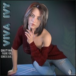 Viva Ivy Hair for Genesis 8 and 8.1