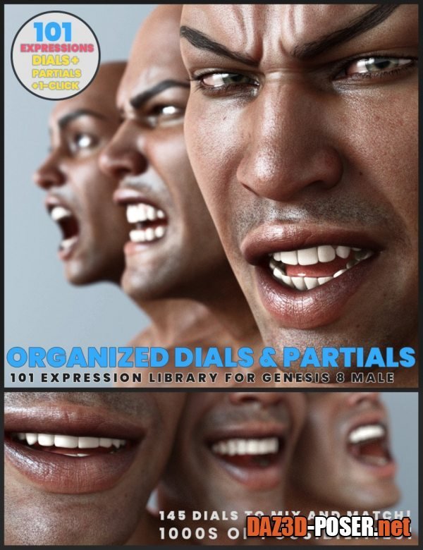 Dawnload 101 Expression Library with Dials for the Genesis 8 Male for free