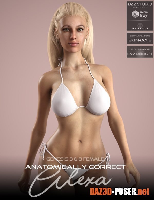 Dawnload Anatomically Correct: Alexa for Genesis 3 and Genesis 8 Female for free