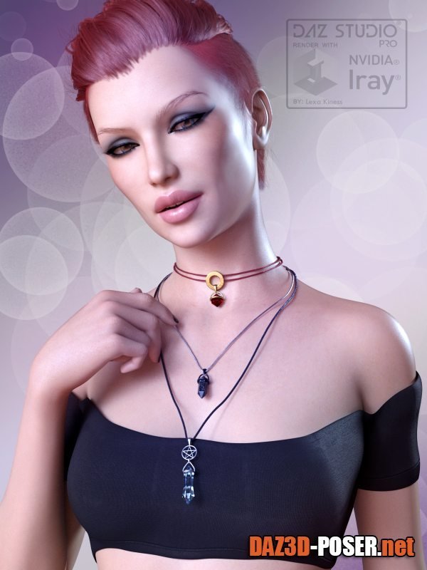 Dawnload Crystal Necklaces for Genesis 8 Female and Male for free