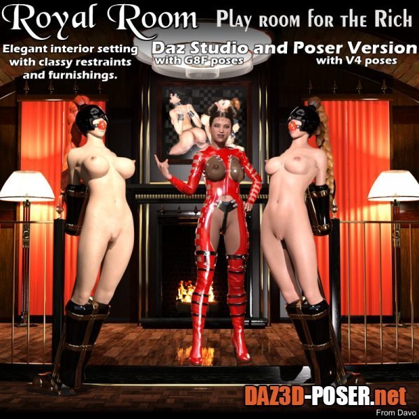Dawnload Davo's "ROYAL ROOM" for Daz Studio and Poser for free