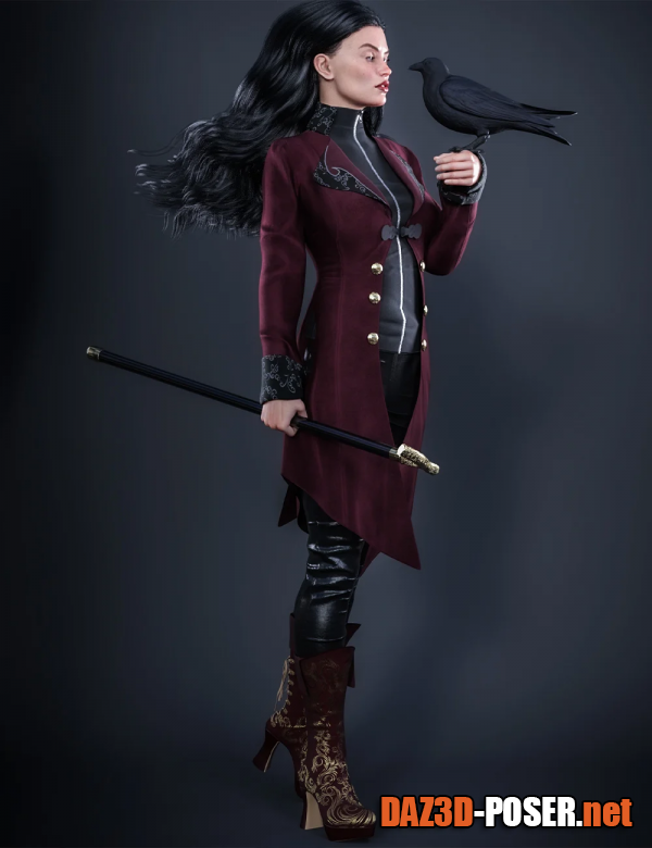 Dawnload dForce Victorian Vampire Outfit for Genesis 8 and 8.1 Females for free