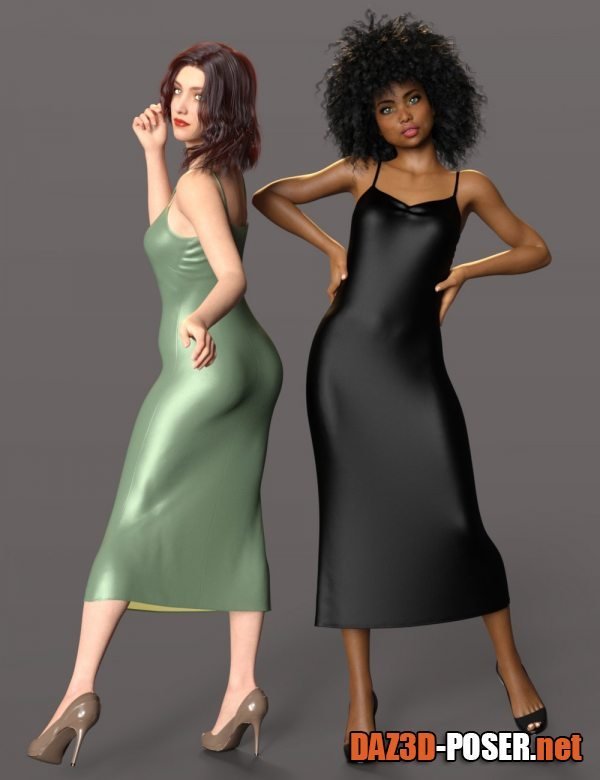 Dawnload dForce Summer Cocktail Slip Dress for Genesis 8 and 8.1 Females for free