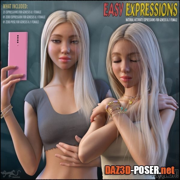 Dawnload Easy Expressions for Genesis 8.1 Female for free