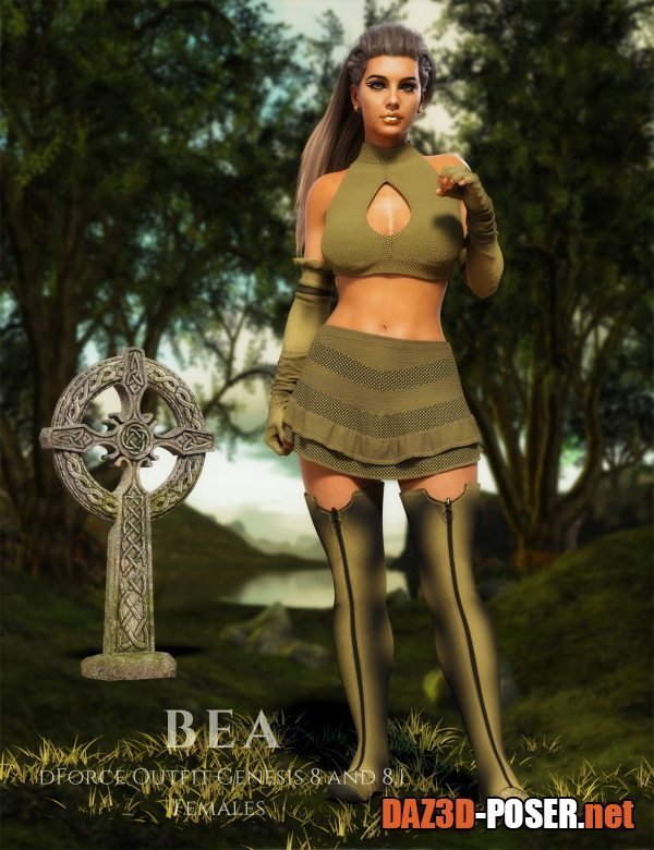 Dawnload dForce Bea Outfit for Genesis 8 & 8.1 Females for free