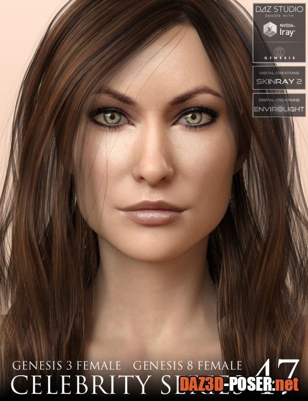 Dawnload Celebrity Series 47 for Genesis 3 and Genesis 8 Female for free