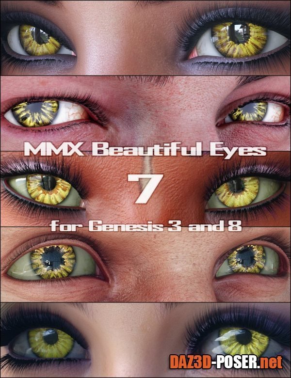 Dawnload MMX Beautiful Eyes 7 for Genesis 3, 8, and 8.1 for free