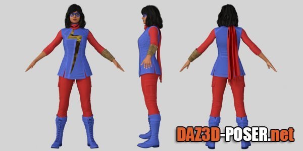 Dawnload Ms. Marvel Suit for Genesis 8 Female for free