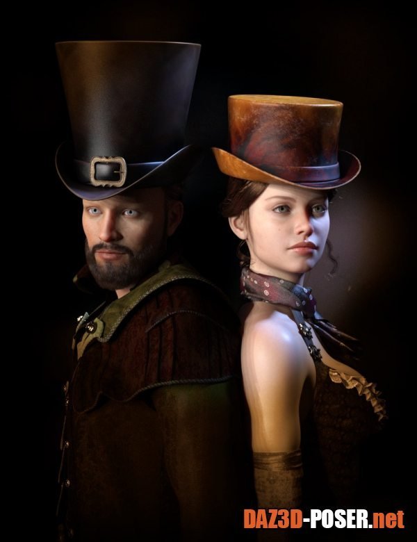 Dawnload ND Classic Hats for Genesis 8 Female and Male for free