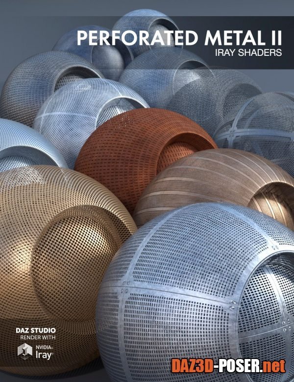 Dawnload Perforated Metal II – Iray Shaders for free