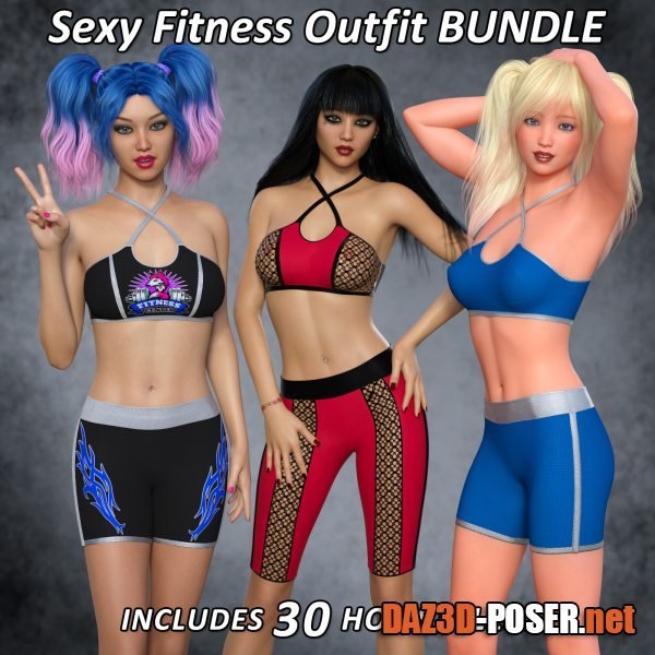 Dawnload Sexy Fitness Outfit Bundle For G8F for free