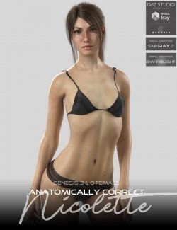 Anatomically Correct: Nicolette for Genesis 3 and Genesis 8 Female