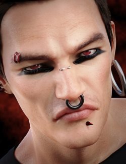 Devilish Piercing for Genesis 8 and 8.1 Males