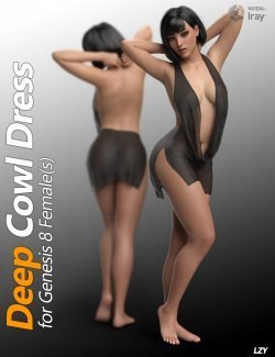 dForce Deep Cowl Dress For Genesis 8 Females