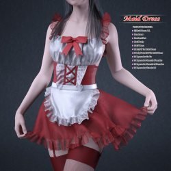 dForce Maid Dress and pose for Genesis 8 and 8.1 Females
