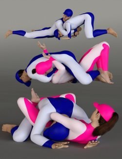 Grappling Poses Volume 1 for Genesis 8 and 8.1 Male and Female