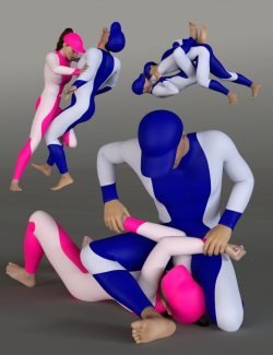 Grappling Poses Volume 4 for Genesis 8 and 8.1