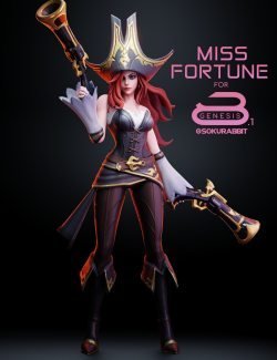Miss Fortune For Genesis 8 and 8.1 Female