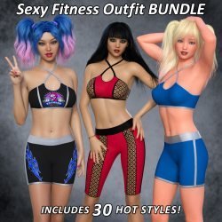 Sexy Fitness Outfit Bundle For G8F