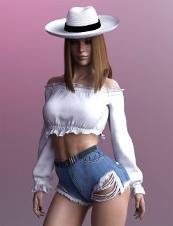 X-Fashion Foxy Lady Outfit for Genesis 8 and 8.1 Females