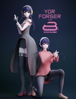 Yor Forger For Genesis 8 and 8.1 Female