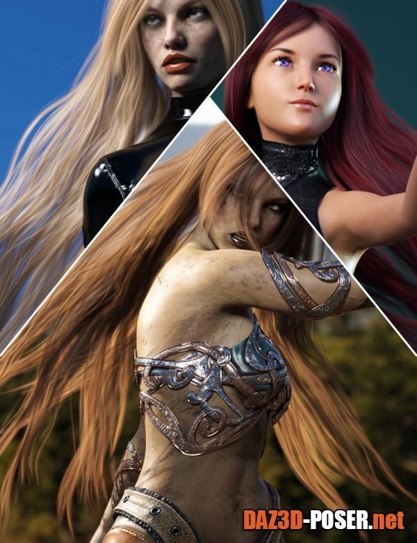 Dawnload Turbulent Long Hair for Genesis 3 and 8 Females for free