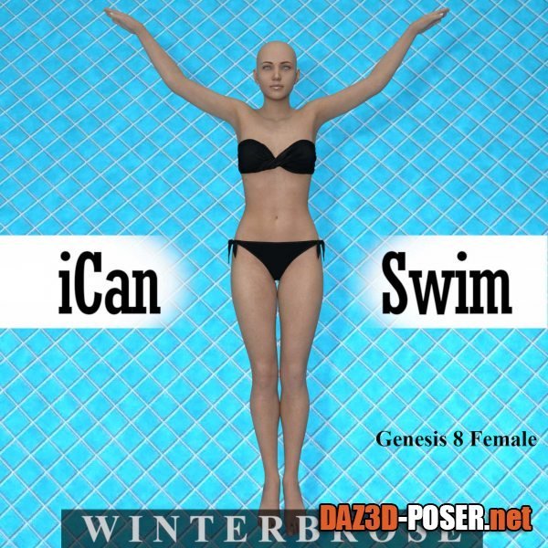 Dawnload iCan SWIM, Swimming Poses for Genesis 8 Female (G8F) for free